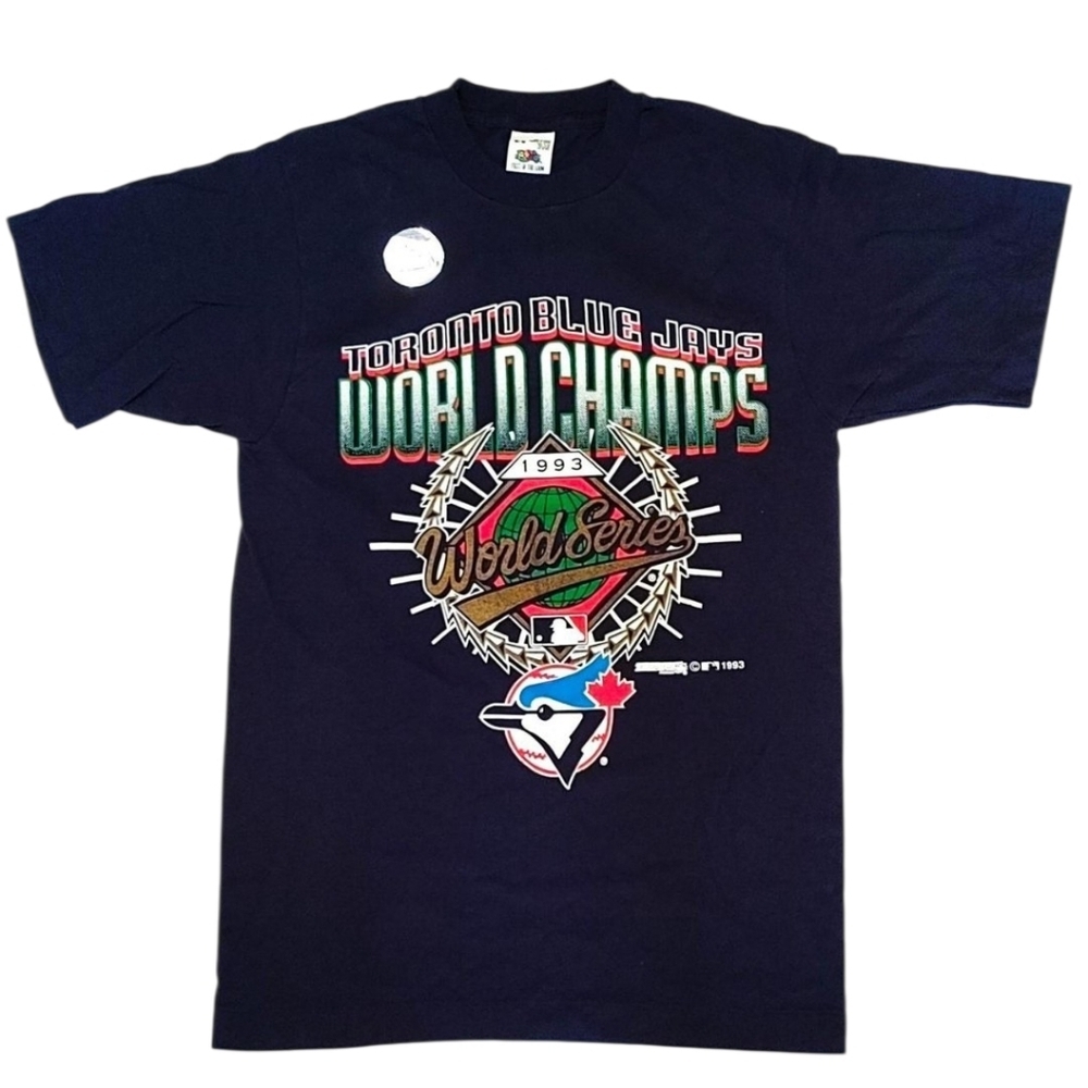 Vintage 1993 Toronto Blue Jays World Series T-Shirt M MLB Champs Fruit of Loom